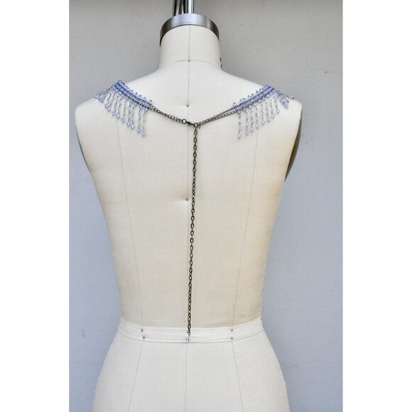 Waterfall Necklace Chocker with Long Strings to Mid Breast Down to Body 90s Y2K - Picture 8 of 8